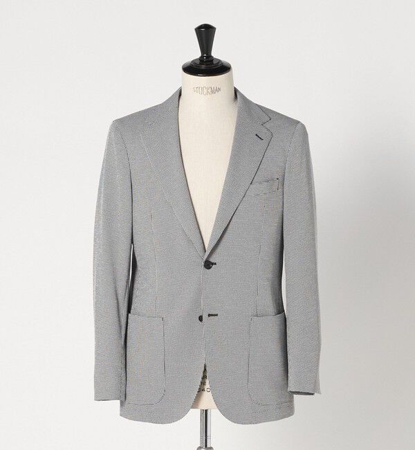 UNITED ARROWS「ハウンドトゥース シングル ２ボタン テーラードジャケット COMFORT EASY‐MODEL SOFT」|テーラードジャケット|MD.GRAY