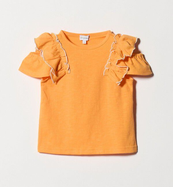 UNITED ARROWS green label relaxing「ショルダースリット フリルTシャツ / キッズ  100cm-130cm」|Tシャツ・カットソー|ORANGE