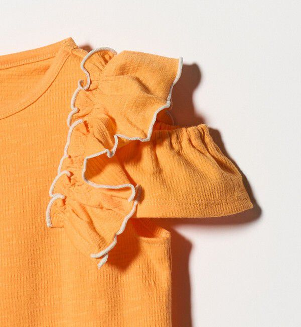 UNITED ARROWS green label relaxing「ショルダースリット フリルTシャツ / キッズ  100cm-130cm」|Tシャツ・カットソー|