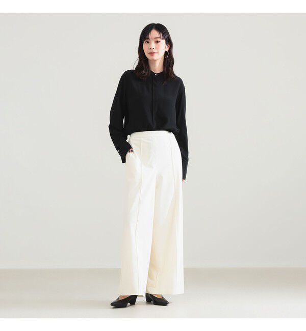 Demi-Luxe BEAMS 「シルク スタンドカラー ブラウス」|シャツ・ブラウス|