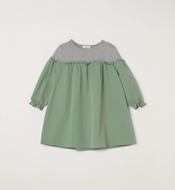 SHIPS any「SHIPS any:〈洗濯機可能〉ボーダー/ソリッド 切り替え ワンピース<KIDS>」|ワンピース|
