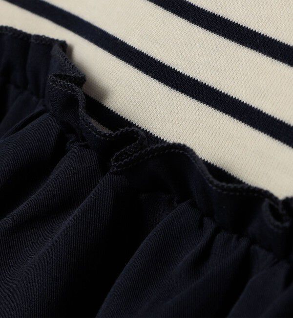 SHIPS any「SHIPS any:〈洗濯機可能〉ボーダー/ソリッド 切り替え ワンピース<KIDS>」|ワンピース|