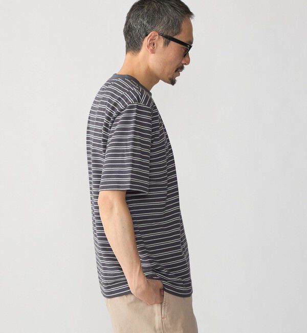 SHIPS「【SHIPS別注】LACOSTE: マイクロ ボーダー Tシャツ」|Tシャツ・カットソー|