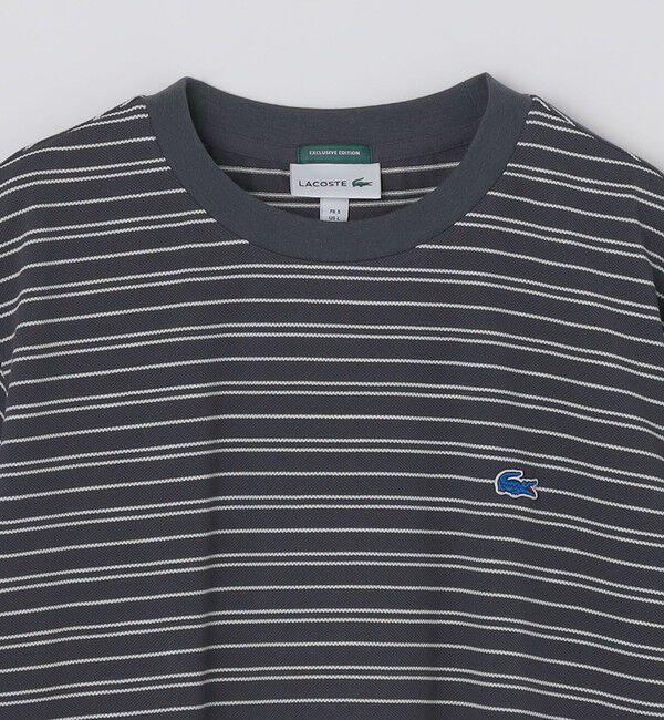 SHIPS「【SHIPS別注】LACOSTE: マイクロ ボーダー Tシャツ」|Tシャツ・カットソー|