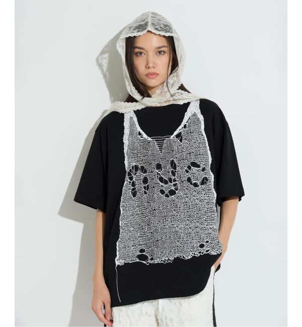 JOINT WORKS「ANNA SUI NYC / アナスイエヌワイシー トロンプルイユプリントビッグTシャツ」|Tシャツ・カットソー|