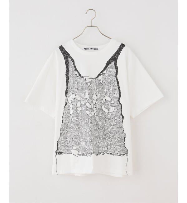 JOINT WORKS「ANNA SUI NYC / アナスイエヌワイシー トロンプルイユプリントビッグTシャツ」|Tシャツ・カットソー|