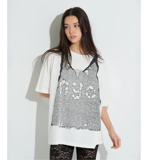 JOINT WORKS「ANNA SUI NYC / アナスイエヌワイシー トロンプルイユプリントビッグTシャツ」|Tシャツ・カットソー|