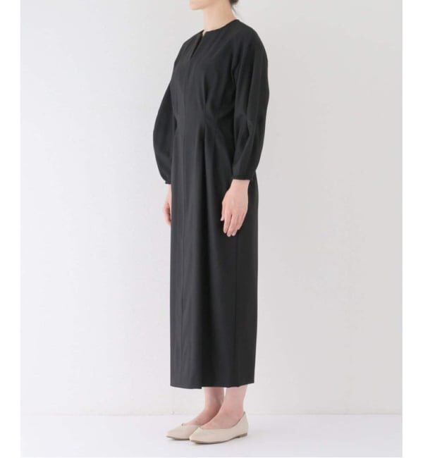 VERMEIL par iena「《追加3》P/Ryツイルウエストシェイプワンピース」|ワンピース|