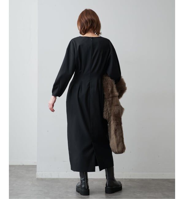 VERMEIL par iena「《追加3》P/Ryツイルウエストシェイプワンピース」|ワンピース|