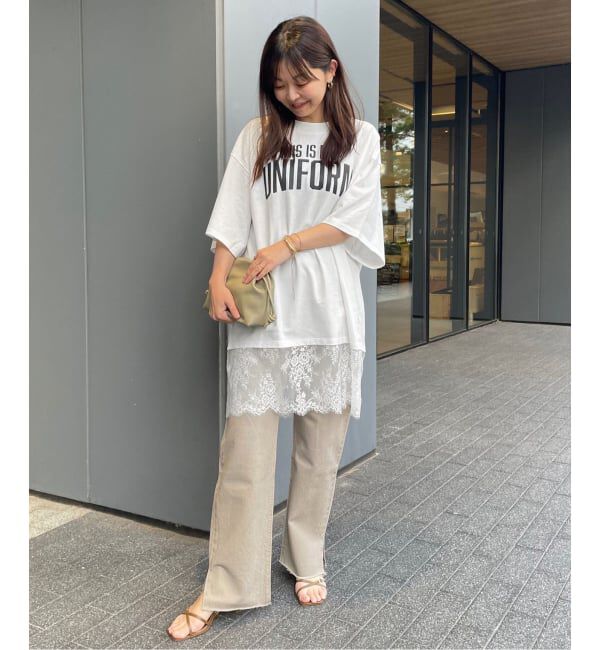 SLOBE IENA「ARCHIVE STANCE/アーカイブスタンス レースTシャツ AS-010002」|Tシャツ・カットソー|