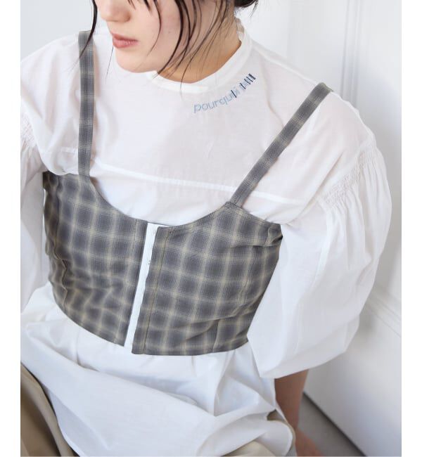 IENA「【一部店舗限定】JANE SMITH/ジェーンスミス CHECK TOPS ビスチェ 26SBL-464L」|シャツ・ブラウス|