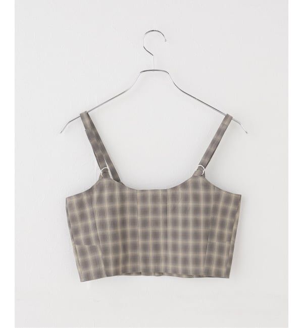 IENA「【一部店舗限定】JANE SMITH/ジェーンスミス CHECK TOPS ビスチェ 26SBL-464L」|シャツ・ブラウス|