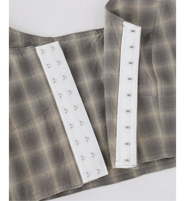 IENA「【一部店舗限定】JANE SMITH/ジェーンスミス CHECK TOPS ビスチェ 26SBL-464L」|シャツ・ブラウス|