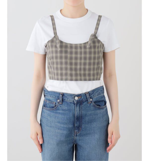 IENA「【一部店舗限定】JANE SMITH/ジェーンスミス CHECK TOPS ビスチェ 26SBL-464L」|シャツ・ブラウス|