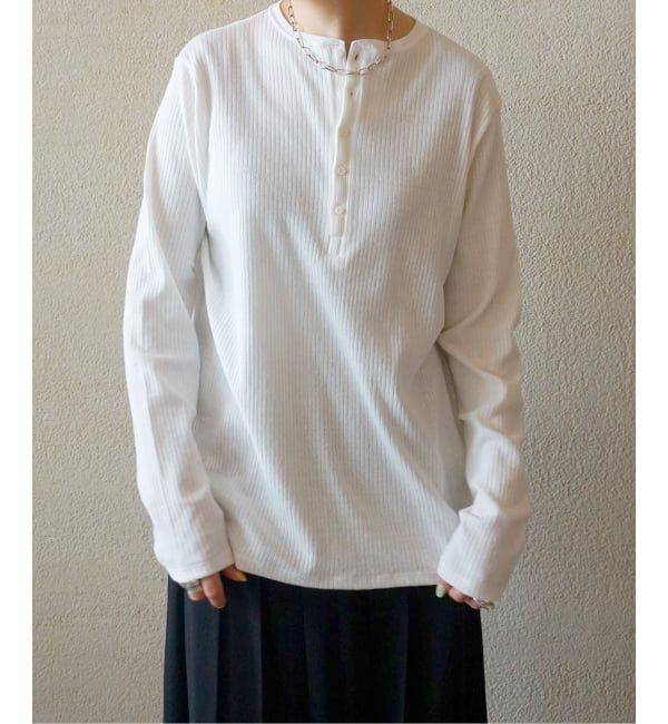 journal standard luxe「ランダムテレコ プルオーバー」|Tシャツ・カットソー|ホワイト