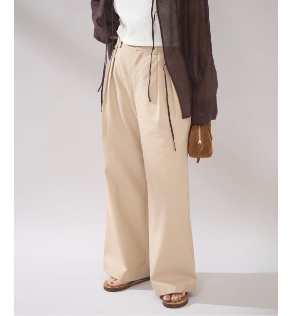 JOURNAL STANDARD「【osedit】2tuck buckle back CHINOS」|チノ|