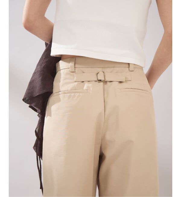 JOURNAL STANDARD「【osedit】2tuck buckle back CHINOS」|チノ|