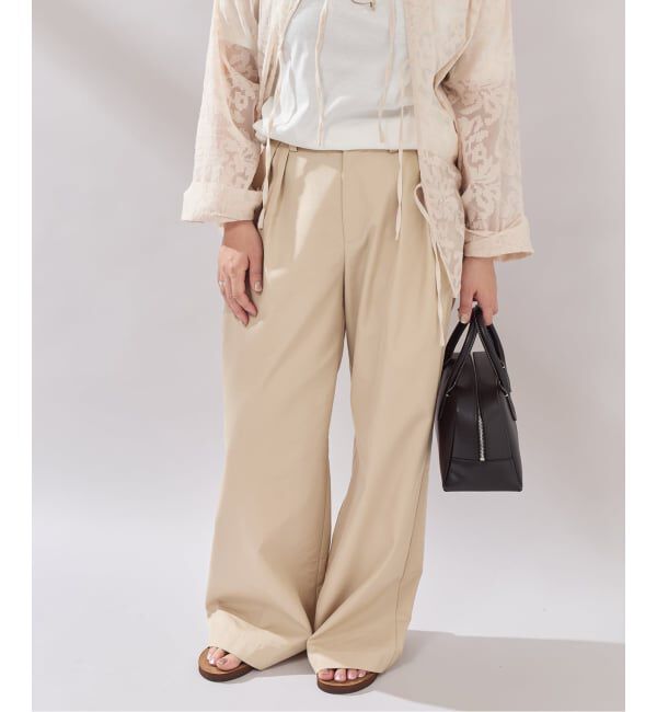 JOURNAL STANDARD「【osedit】2tuck buckle back CHINOS」|チノ|