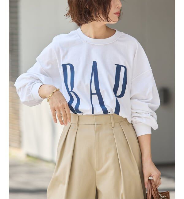 journal standard L'essage「【ISNESS MUSIC/イズネス ミュージック】 RAP LONG SLEEVE T-SHIRTS(IS」|Tシャツ・カットソー|ホワイト