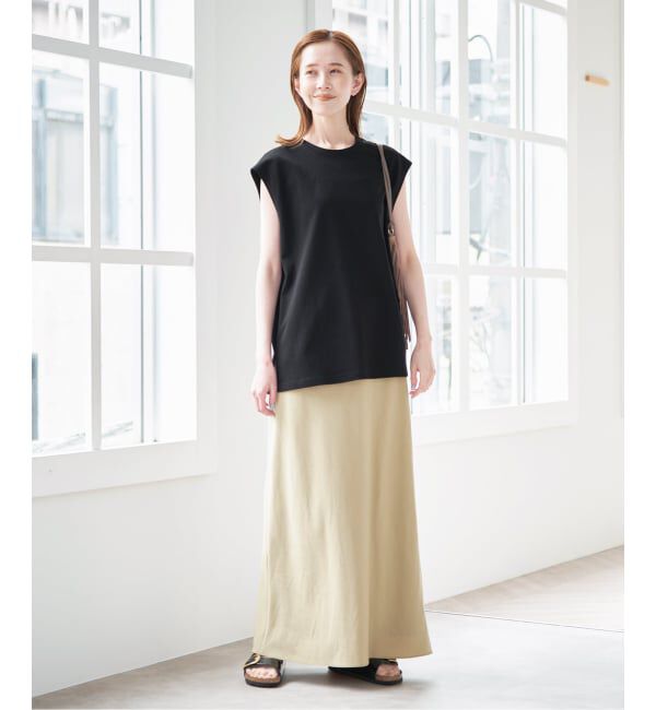 U by SPICK&SPAN「《予約》サイドスリットノースリーブ」|Tシャツ・カットソー|