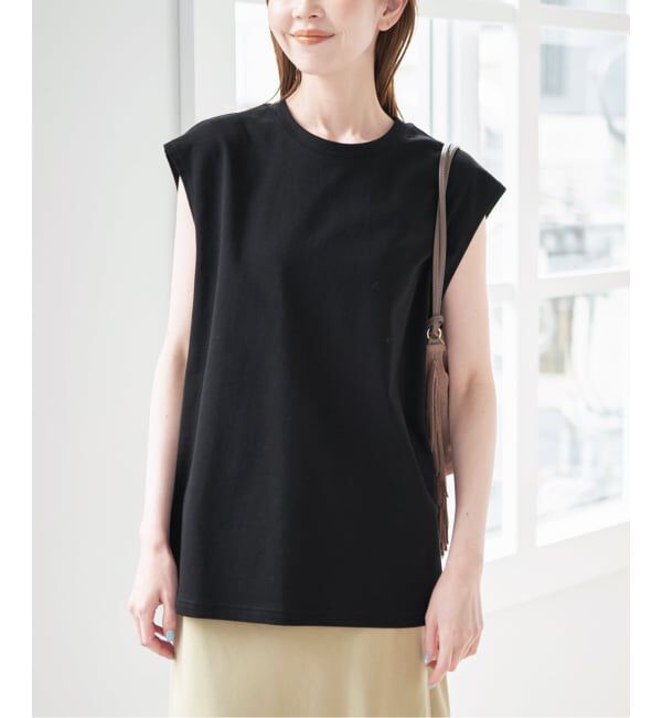 U by SPICK&SPAN「《予約》サイドスリットノースリーブ」|Tシャツ・カットソー|