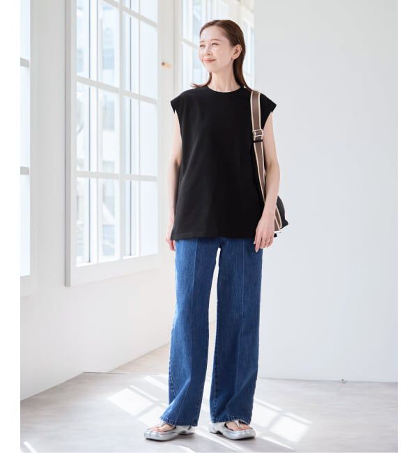 U by SPICK&SPAN「《予約》サイドスリットノースリーブ」|Tシャツ・カットソー|