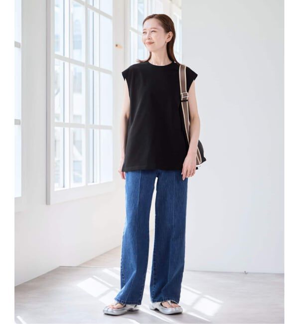 U by SPICK&SPAN「《予約》サイドスリットノースリーブ」|Tシャツ・カットソー|