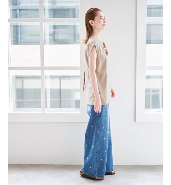 U by SPICK&SPAN「《予約》サイドスリットノースリーブ」|Tシャツ・カットソー|