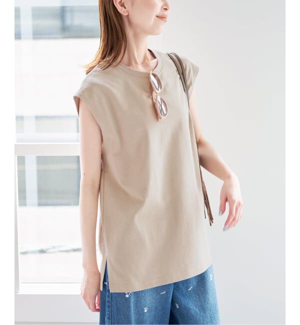 U by SPICK&SPAN「《予約》サイドスリットノースリーブ」|Tシャツ・カットソー|