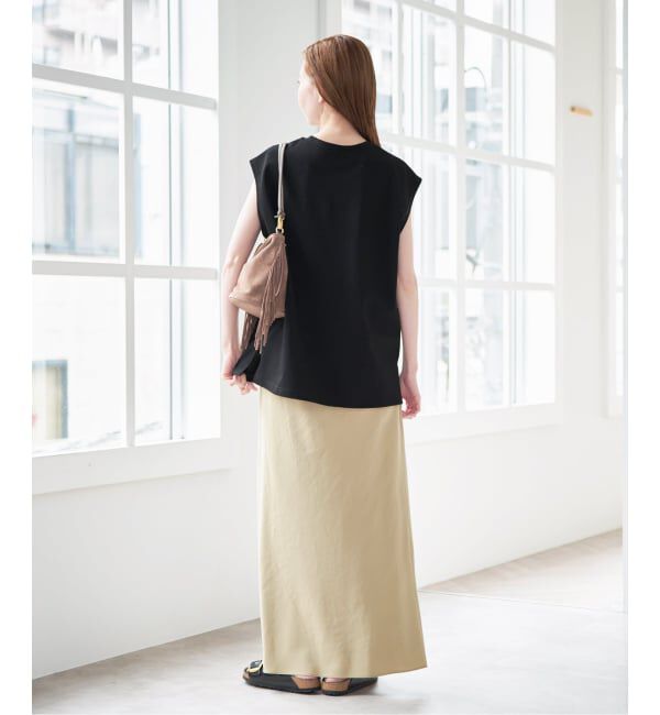 U by SPICK&SPAN「《予約》サイドスリットノースリーブ」|Tシャツ・カットソー|