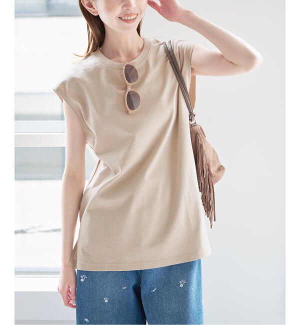 U by SPICK&SPAN「《予約》サイドスリットノースリーブ」|Tシャツ・カットソー|