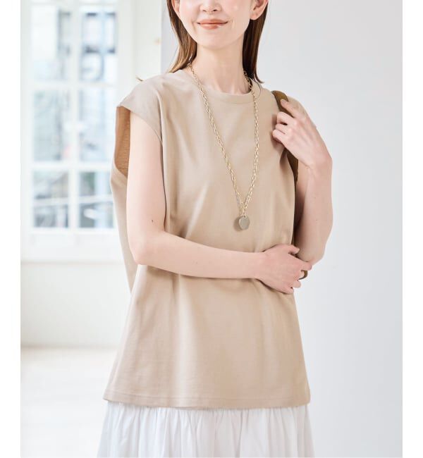 U by SPICK&SPAN「《予約》サイドスリットノースリーブ」|Tシャツ・カットソー|