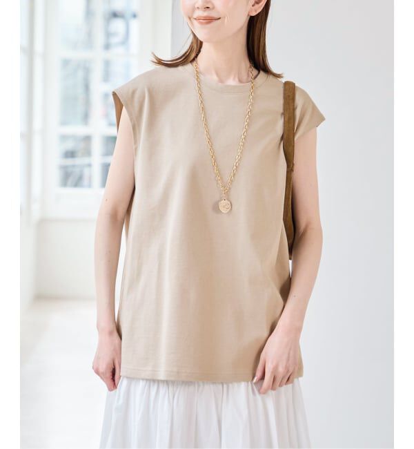 U by SPICK&SPAN「《予約》サイドスリットノースリーブ」|Tシャツ・カットソー|