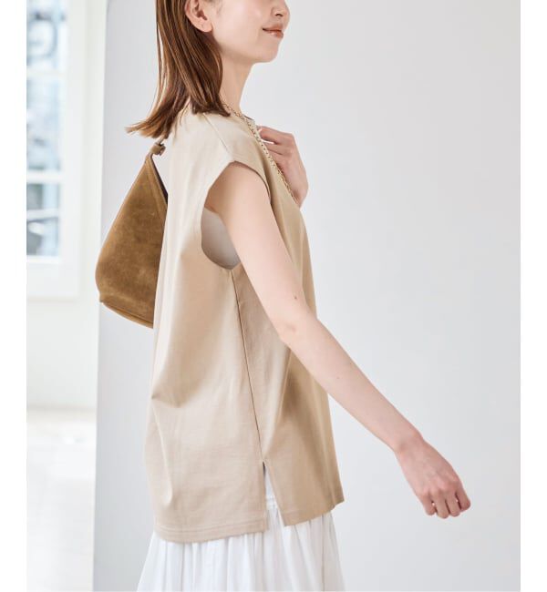 U by SPICK&SPAN「《予約》サイドスリットノースリーブ」|Tシャツ・カットソー|