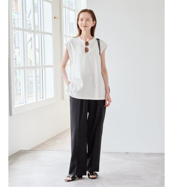 U by SPICK&SPAN「《予約》サイドスリットノースリーブ」|Tシャツ・カットソー|