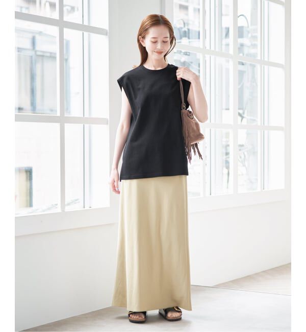 U by SPICK&SPAN「《予約》サイドスリットノースリーブ」|Tシャツ・カットソー|