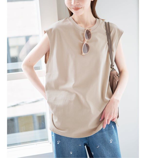U by SPICK&SPAN「《予約》サイドスリットノースリーブ」|Tシャツ・カットソー|