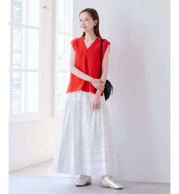 U by SPICK&SPAN「ブークレノースリーブニット」|ニット・セーター|