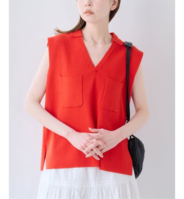 U by SPICK&SPAN「ブークレノースリーブニット」|ニット・セーター|