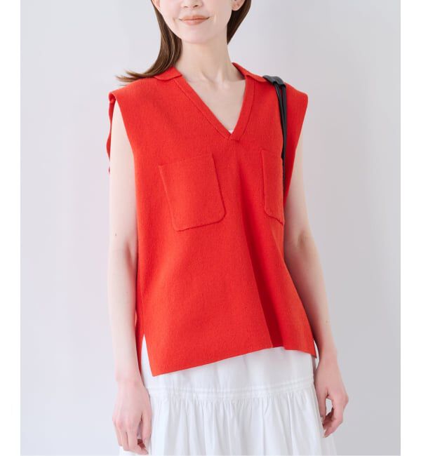 U by SPICK&SPAN「ブークレノースリーブニット」|ニット・セーター|