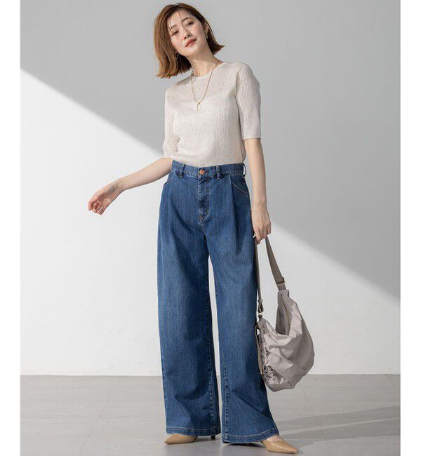 23区「【Oggi6月号掲載/接触冷感】23区DENIM サマー タック ワイド パンツ」|その他|