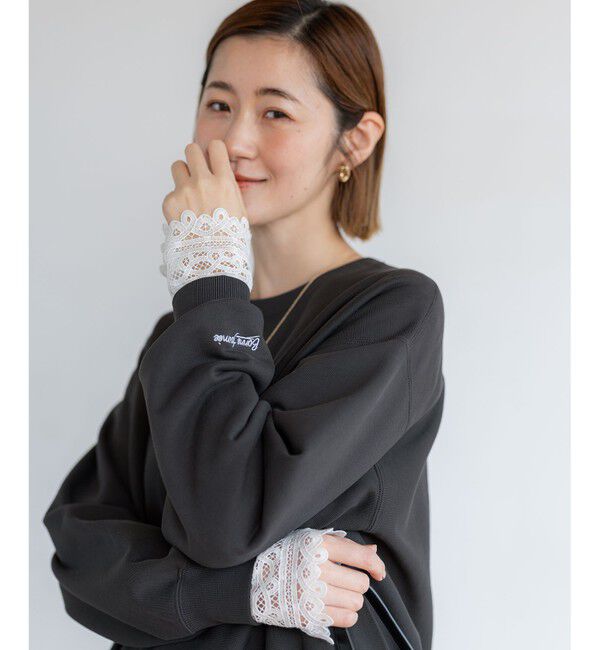 23区「ナチュラルコットンベア レースレイヤード カットソー」|Tシャツ・カットソー|