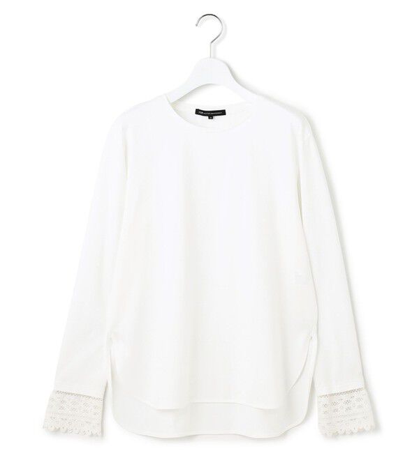 23区「ナチュラルコットンベア レースレイヤード カットソー」|Tシャツ・カットソー|