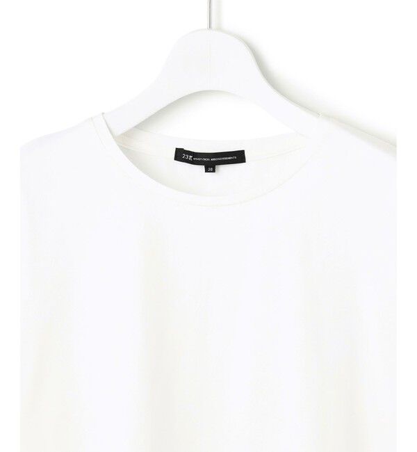 23区「ナチュラルコットンベア レースレイヤード カットソー」|Tシャツ・カットソー|