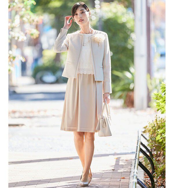 any SiS「【セットアップ対応】リップルボーダー ノーカラー ジャケット」|ノーカラージャケット|