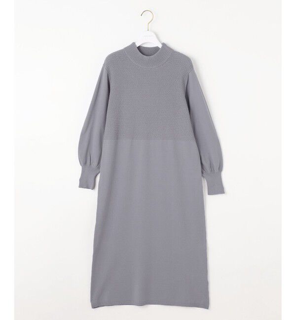 any SiS「【洗える】バスケット編み切替えニット ワンピース」|ワンピース|