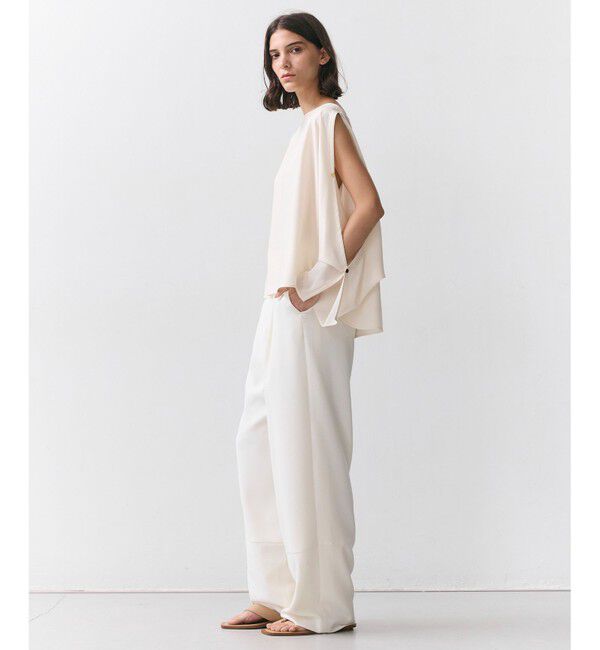 BEIGE,「GYPSUM / シルキータッチ セミワイドタックパンツ」|その他|