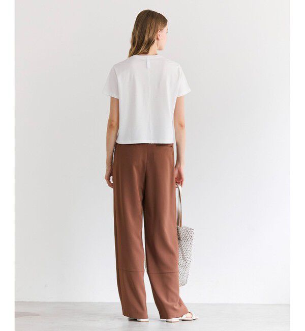 BEIGE,「GYPSUM / シルキータッチ セミワイドタックパンツ」|その他|