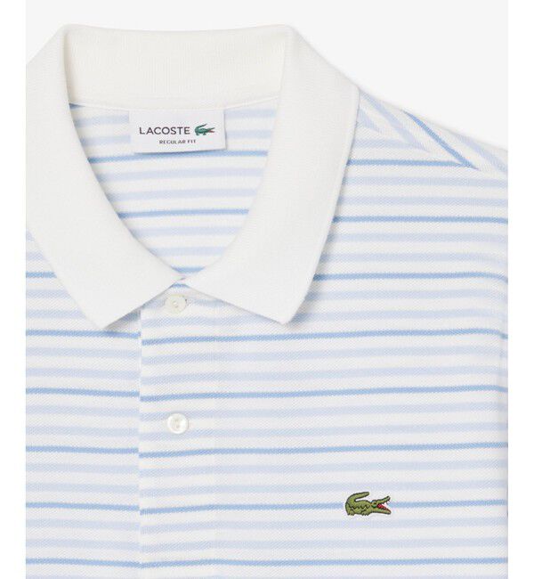 LACOSTE「マルチボーダー鹿の子地ポロシャツ」|ポロシャツ|