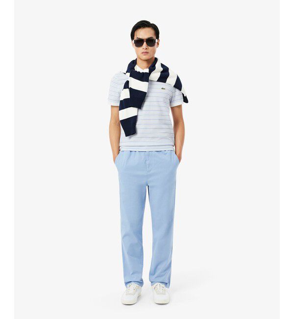 LACOSTE「マルチボーダー鹿の子地ポロシャツ」|ポロシャツ|